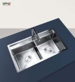 Chậu rửa bát inox NOBINOX LUMIA NJ508D 2 hố - Ảnh 4