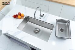 hinh anh thuc te Chau rua bat inox NOBINOX ROSA NN974DT 1