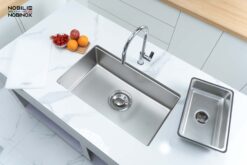 hinh anh thuc te Chau rua bat inox NOBINOX ROSA NN974DT 2