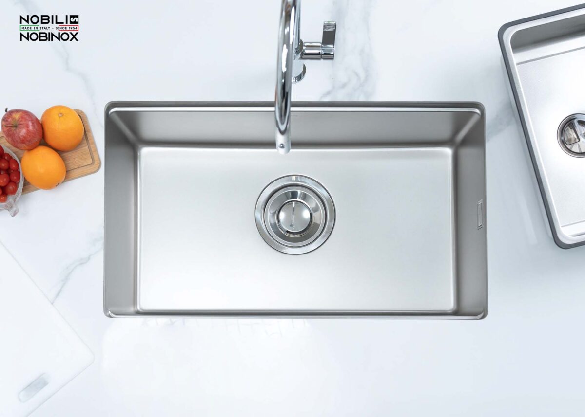 Chậu rửa bát inox NOBINOX ROSA NN974DT 1 hố - Ảnh 6