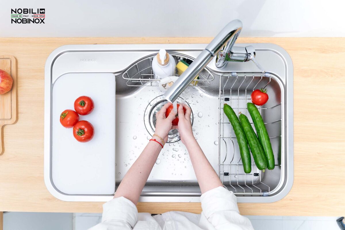 Chậu rửa bát inox NOBINOX ROSA NN975D 1 hố - Ảnh 25