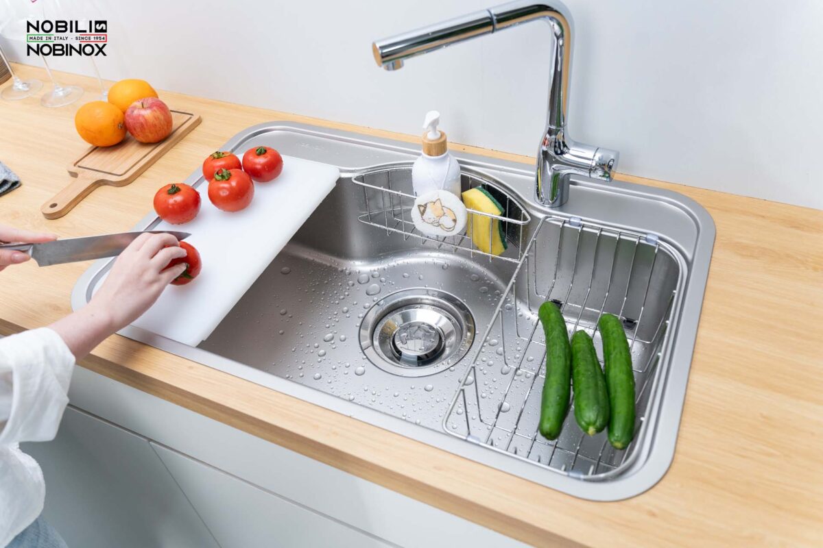 Chậu rửa bát inox NOBINOX ROSA NN975D 1 hố - Ảnh 26