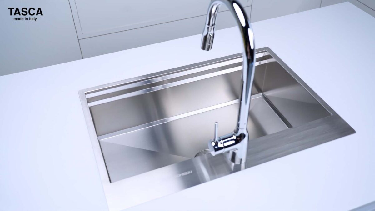 Chậu rửa bát inox NOBINOX TASCA STEP NT651T SA7000B 1 hố - Ảnh 7