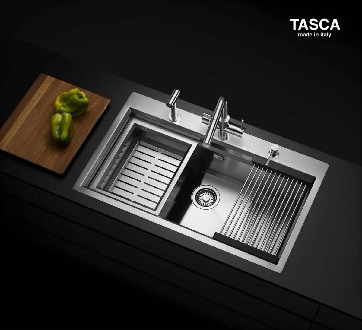 Chậu rửa bát inox NOBINOX TASCA STEP NT685T SA8000B 1 hố - Ảnh 4