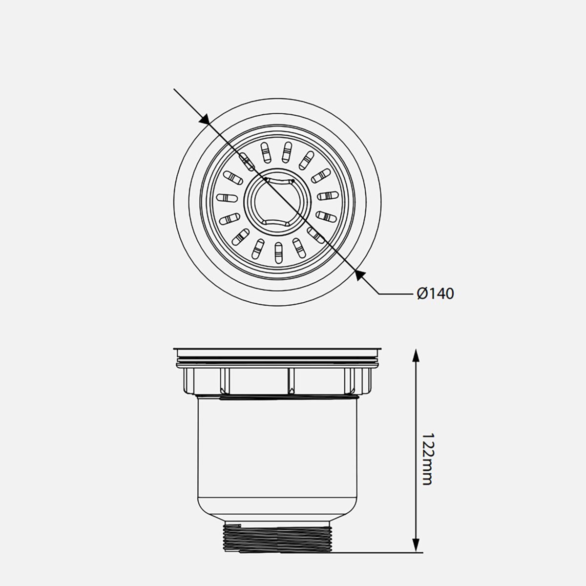 Hố rác chậu rửa bát KLUGER KS-502DN113 - Ảnh 2