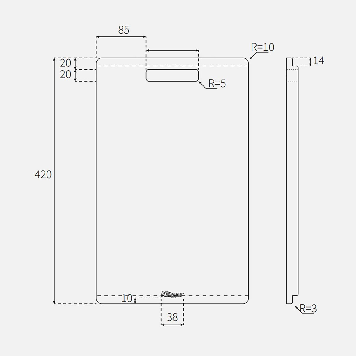 Thớt KLUGER KCB-105W gỗ - Ảnh 2