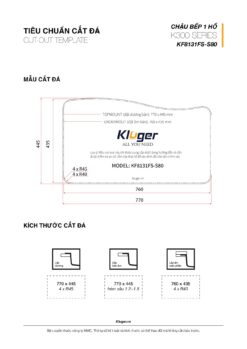 kich thuoc cat da Chau rua bat KLUGER KF8131FS dong K300