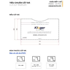 kich thuoc cat da Chau rua bat KLUGER KW8191FS dong K900