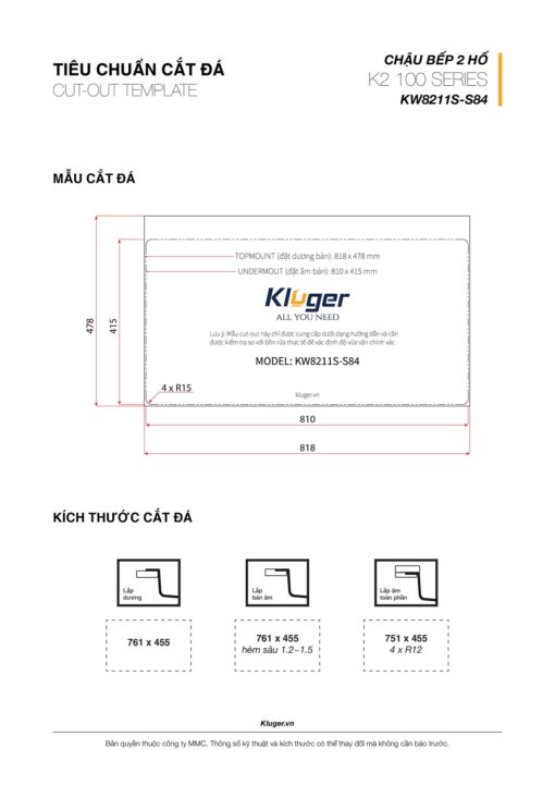 kich thuoc cat da Chau rua bat KLUGER KW8211S dong K2 100