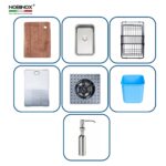 Chậu rửa bát inox NOBINOX LUMIA NJ510B 1 hố - Ảnh 3