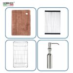 Chậu rửa bát inox NOBINOX LUMIA NJ512 2 hố - Ảnh 3
