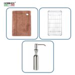 Chậu rửa bát inox NOBINOX LUMIA NJ522 2 hố - Ảnh 3