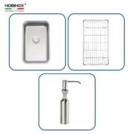 Chậu rửa bát inox NOBINOX LUMIA NJ558B 1 hố - Ảnh 3