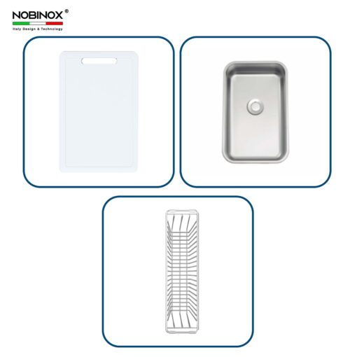 phu kien Chau rua bat inox NOBINOX ROSA NN974DT