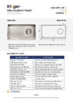 Chậu rửa bát inox KLUGER KY8045SL Basic dòng TOYA 1 hố - Ảnh 4