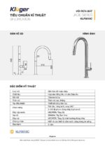 Vòi rửa bát KLUGER KLF0010C rút dây - Ảnh 5