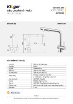 Vòi rửa bát KLUGER KLF0013C rút dây - Ảnh 5