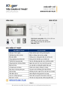 tinh nang Chau rua bat KLUGER KW8181FS Plus dong K800