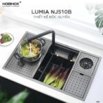 Chậu rửa bát inox NOBINOX LUMIA NJ510B 1 hố - Ảnh 4