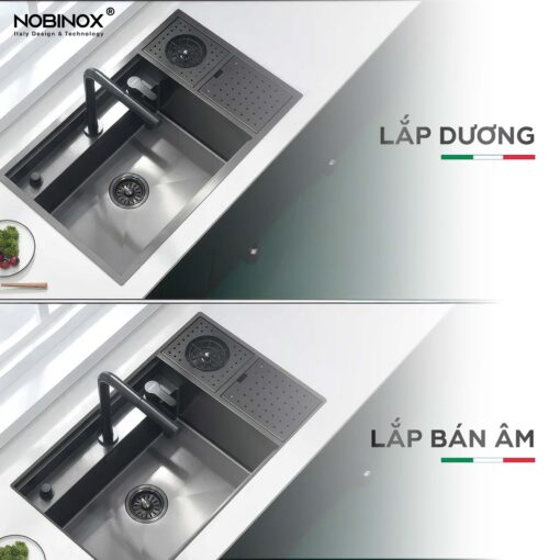 tinh nang Chau rua bat inox NOBINOX LUMIA NJ510B 4