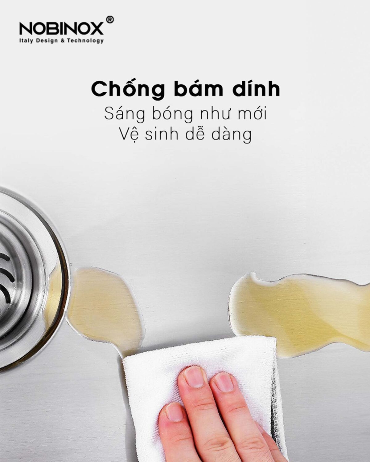Chậu rửa bát inox NOBINOX RAZIA NJ577 2 hố - Ảnh 4