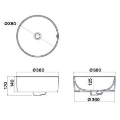 BAN VE KICH THUOC Chau lavabo dat ban CAESAR L5225