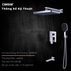 TINH NANG Voi sen am tuong CAESAR BS659 nong lanh 15