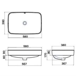 ban ve kich thuoc Chau lavabo dat ban CAESAR L5262