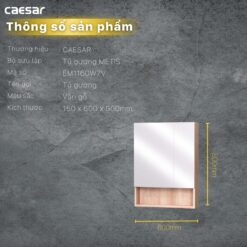thong so ky thuat Tu guong CAESAR EM1160W7V treo tuong