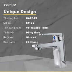 thong so ky thuat Voi lavabo CAESAR B119C nuoc lanh