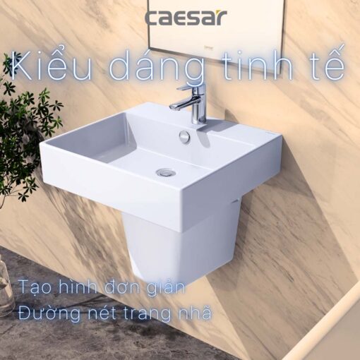 tinh nang Chau lavabo treo tuong CAESAR LF5263 PF2463 chan lung 4