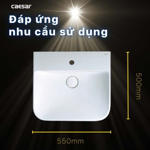 tinh nang Chau lavabo treo tuong CAESAR LF5370 PF2463 chan lung 6