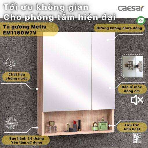 tinh nang Tu guong CAESAR EM1160W7V treo tuong 1