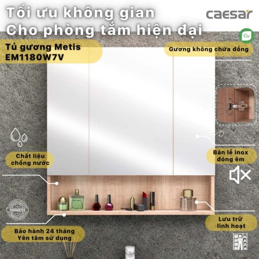 tinh nang Tu guong CAESAR EM1180W7V treo tuong 1