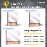 Tủ gương CAESAR EM1180W7V treo tường - Ảnh 10