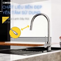 Vòi rửa bát CAESAR K079C lạnh rút dây 1 tinh nang Voi rua bat CAESAR K079C lanh rut day 1
