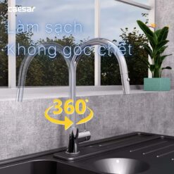 Vòi rửa bát CAESAR K079C lạnh rút dây 3 tinh nang Voi rua bat CAESAR K079C lanh rut day 3