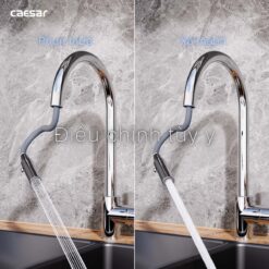 Vòi rửa bát CAESAR K079C lạnh rút dây 4 tinh nang Voi rua bat CAESAR K079C lanh rut day 4