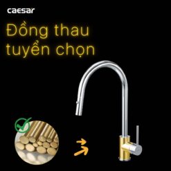 Vòi rửa bát CAESAR K079C lạnh rút dây 9 tinh nang Voi rua bat CAESAR K079C lanh rut day 9