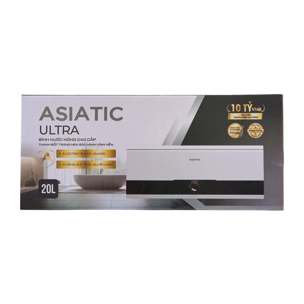 Bình nóng lạnh ASIATIC AN20UT 20L Ngang - Ảnh 2
