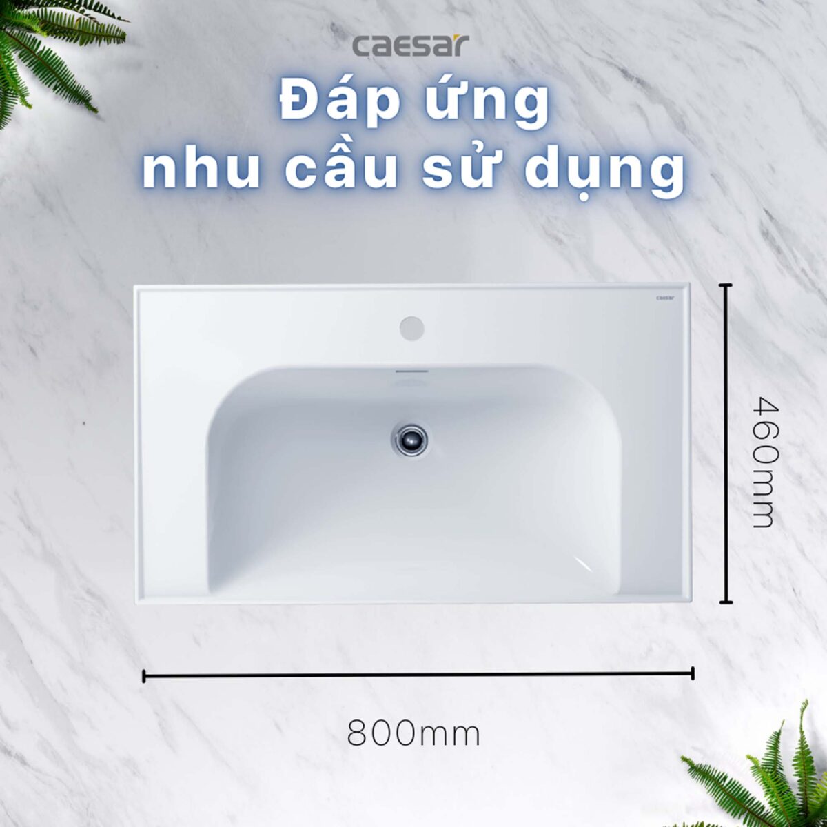 Chậu lavabo đặt bàn CAESAR LF5358 - Ảnh 12