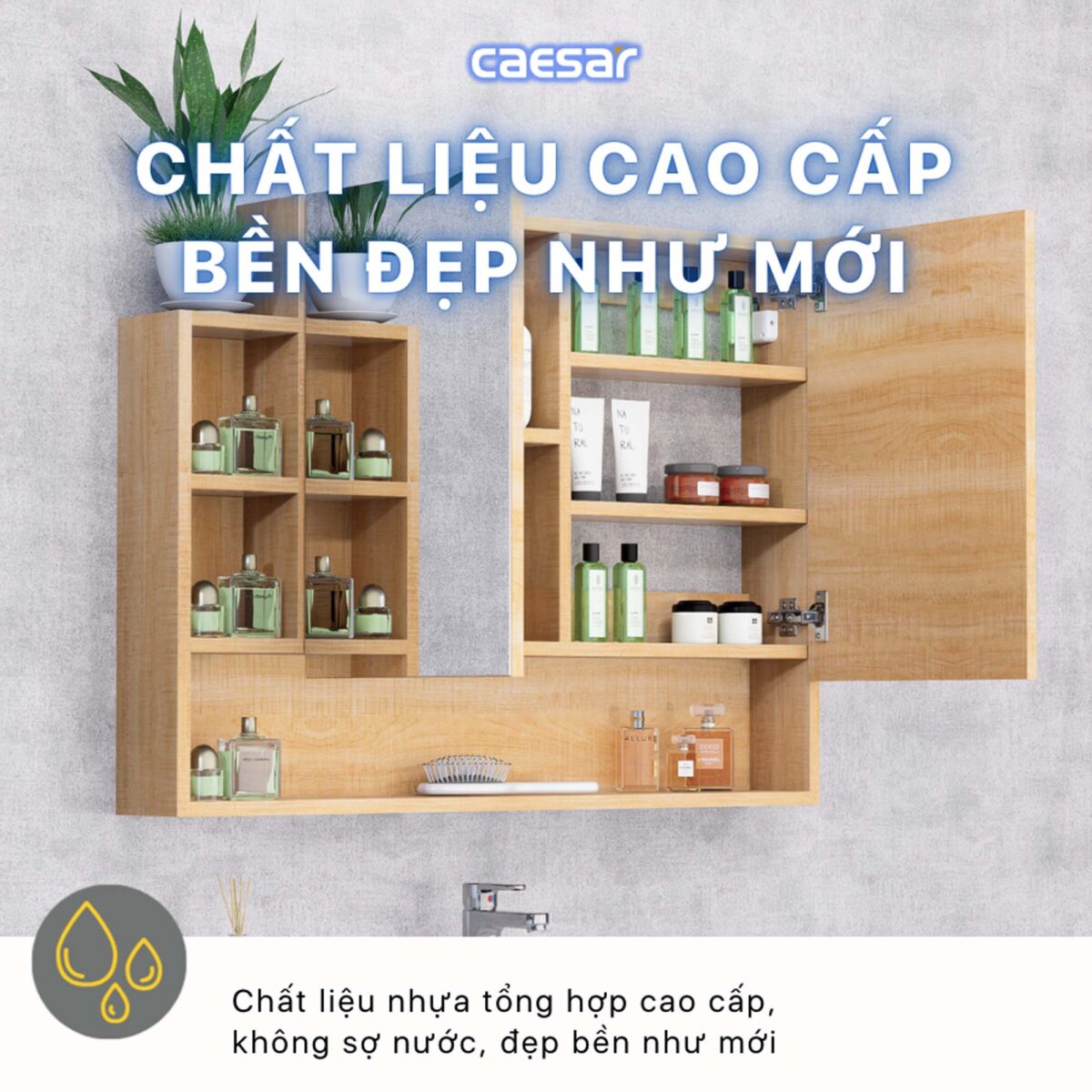Tủ gương CAESAR EM01100W7V - Ảnh 8