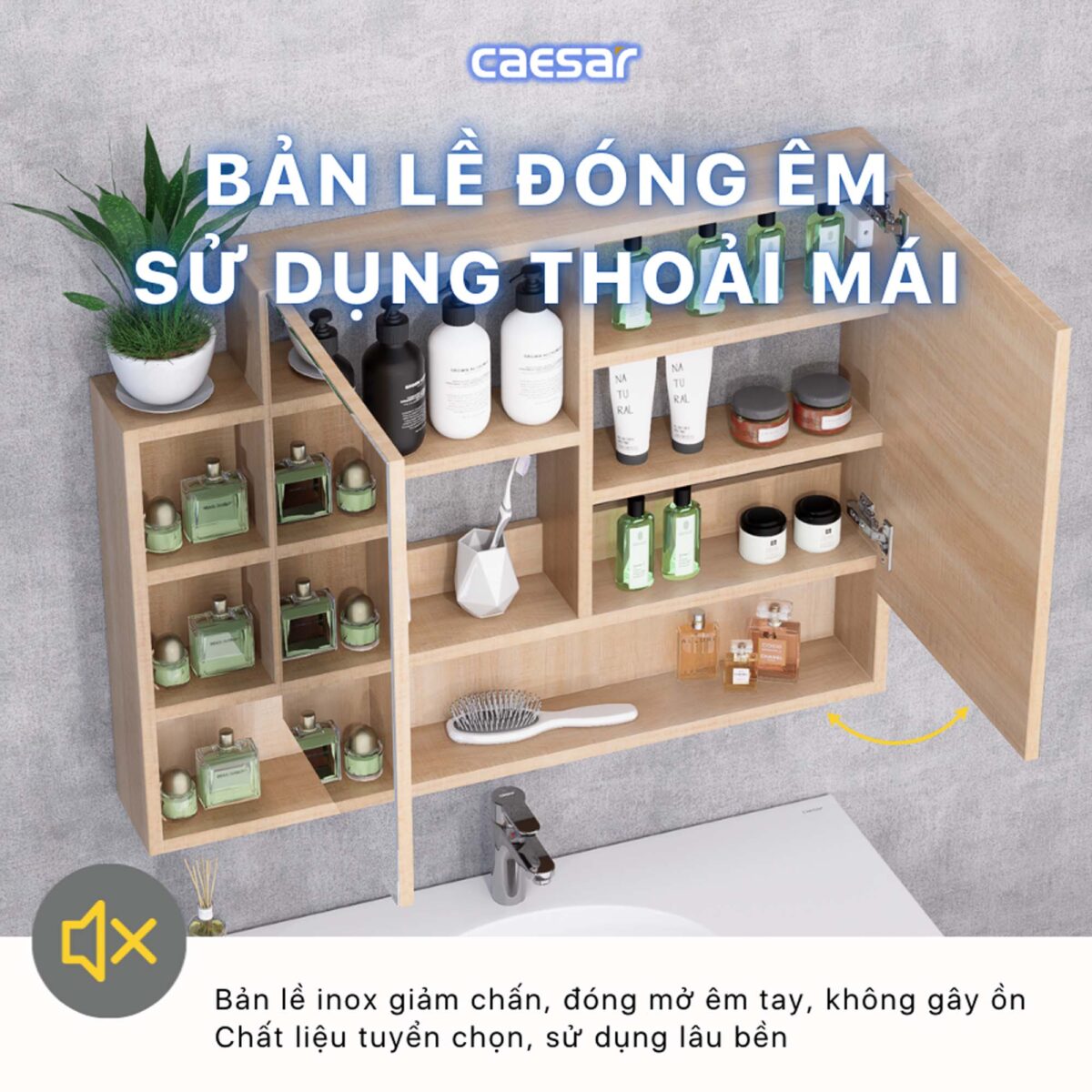 Tủ gương CAESAR EM01100W7V - Ảnh 9