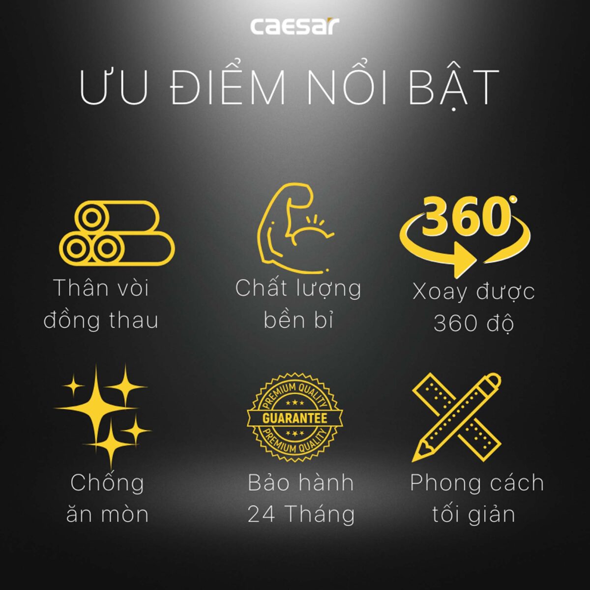 Vòi rửa bát CAESAR K035CV nước lạnh - Ảnh 4