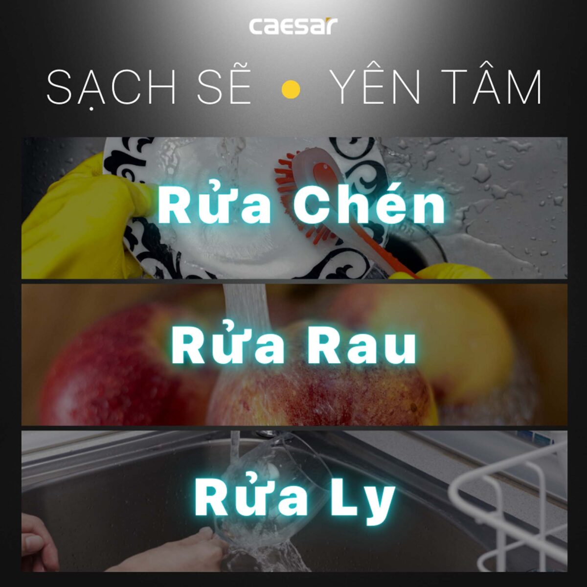 Vòi rửa bát CAESAR K035CV nước lạnh - Ảnh 5