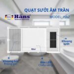 Quạt sưởi nhà tắm HANS HA2 đa năng - Ảnh 5
