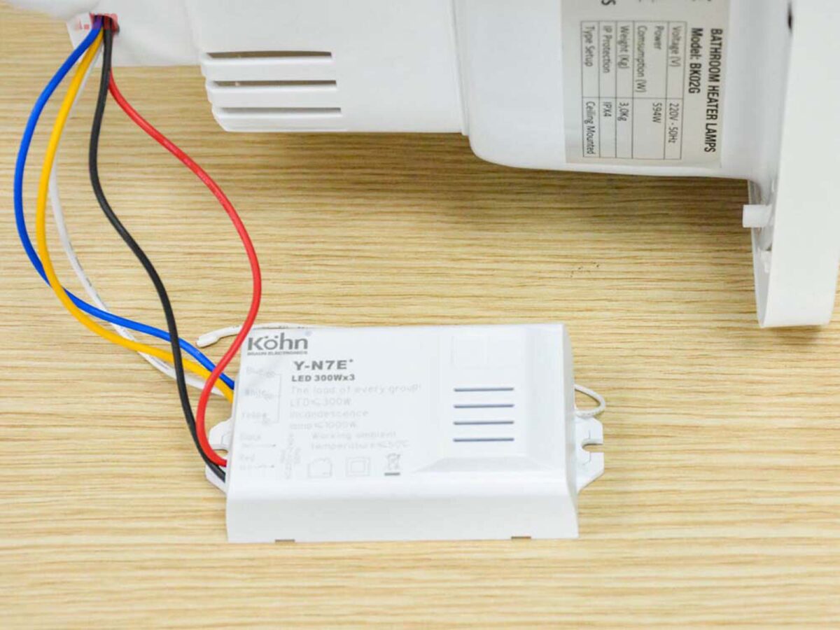 Đèn sưởi KOHN BK02G BK02GR âm trần 2 bóng - Ảnh 9
