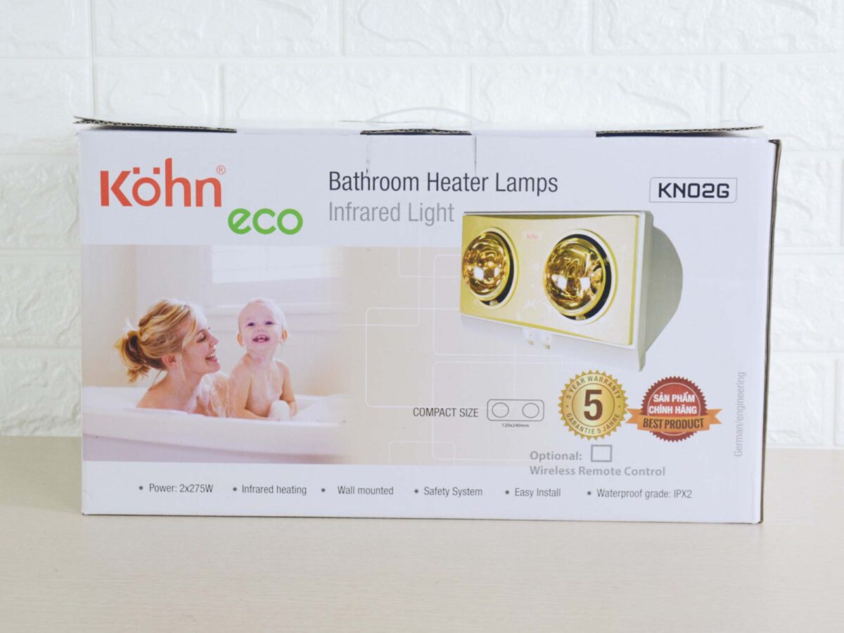 Đèn sưởi KOHN KN02G treo tường 2 bóng - Ảnh 7