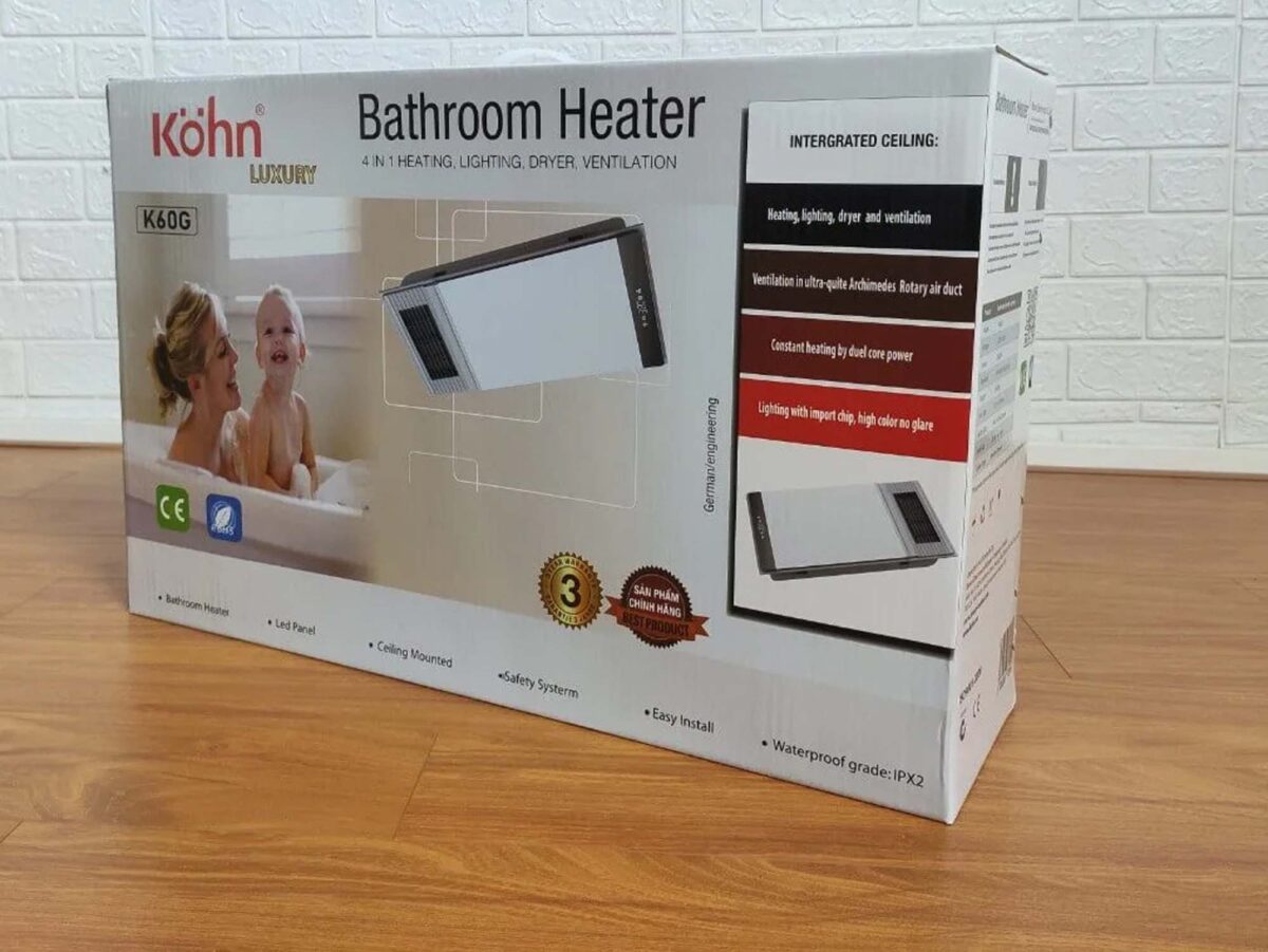 Quạt sưởi nhà tắm KOHN K60G âm trần đa năng - Ảnh 3
