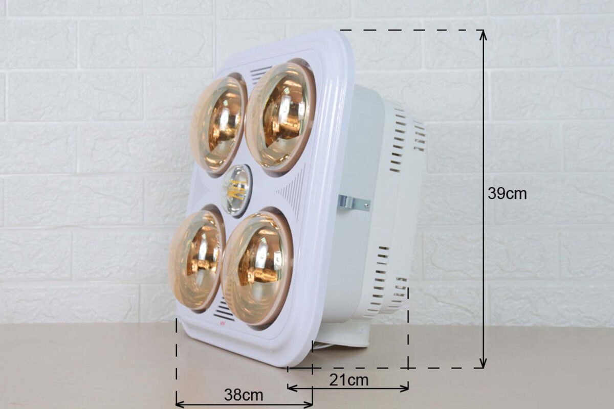 Đèn sưởi KOHN BU04G BU04GR âm trần 4 bóng - Ảnh 2